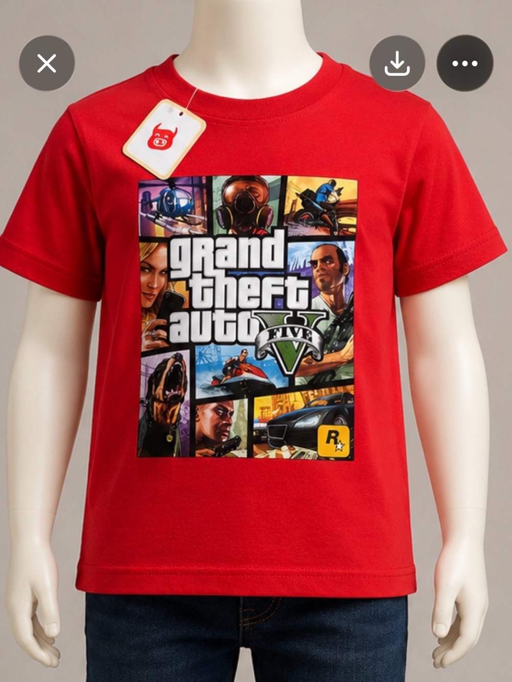 Kids Grand Theft Auto V GTA 5 Graphic T Shirt Size 140 New With Tags